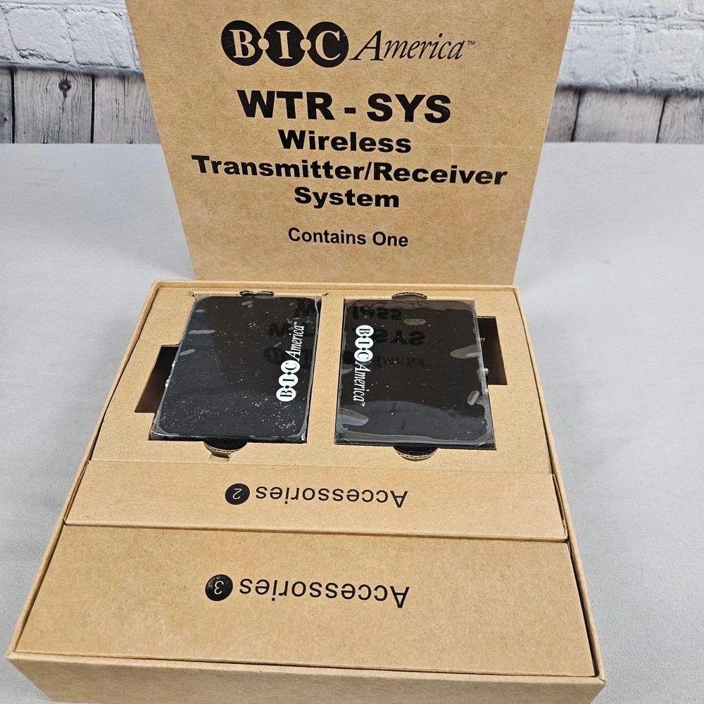 BIC America WTR-SYS Wireless Transmitter Receiver System for Subwoofers Audio